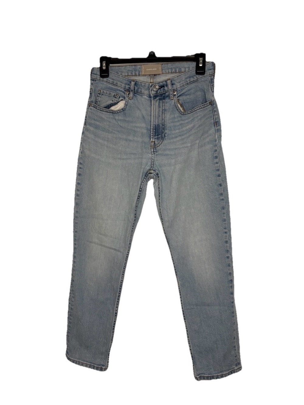 Everlane High Rise Straight Jeans 27  Light Wash Denim Minimalist Classic